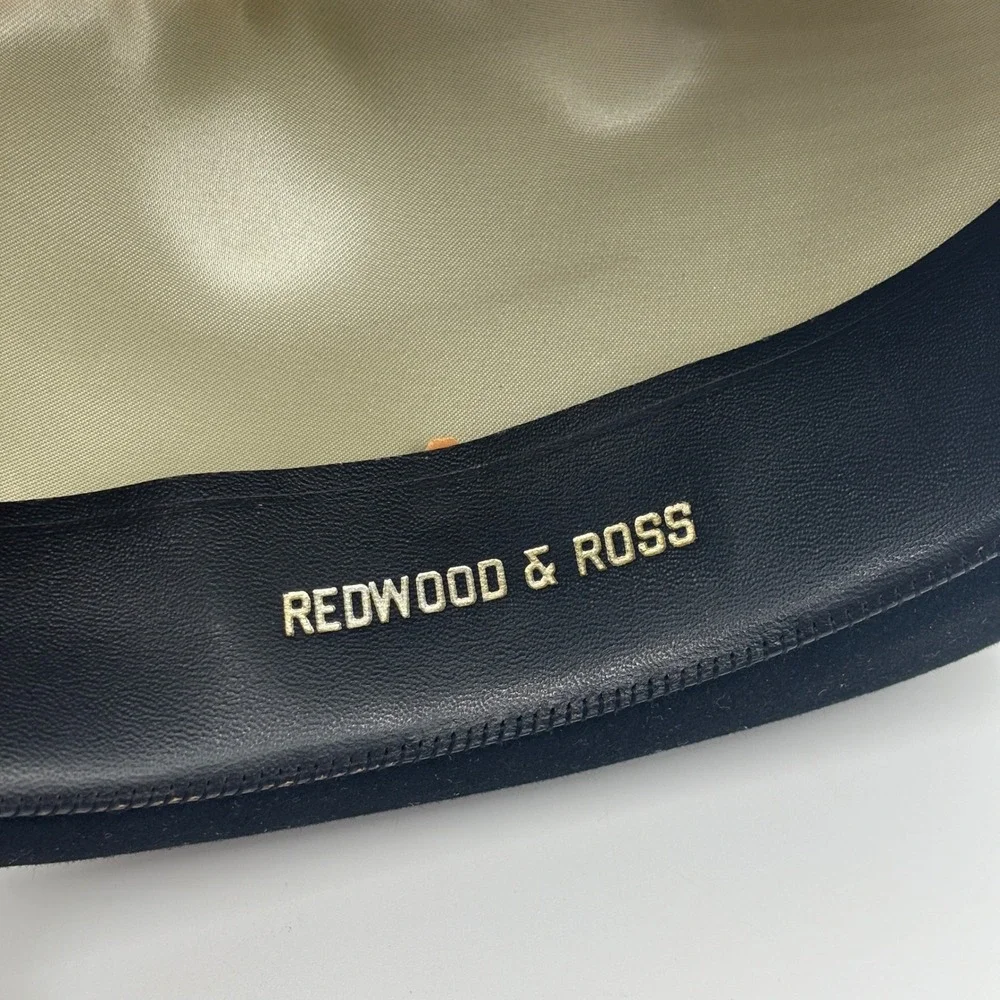 Resistol Fedora Hat Black Felt with Red Feather Size 7 1/4 Self-Conforming